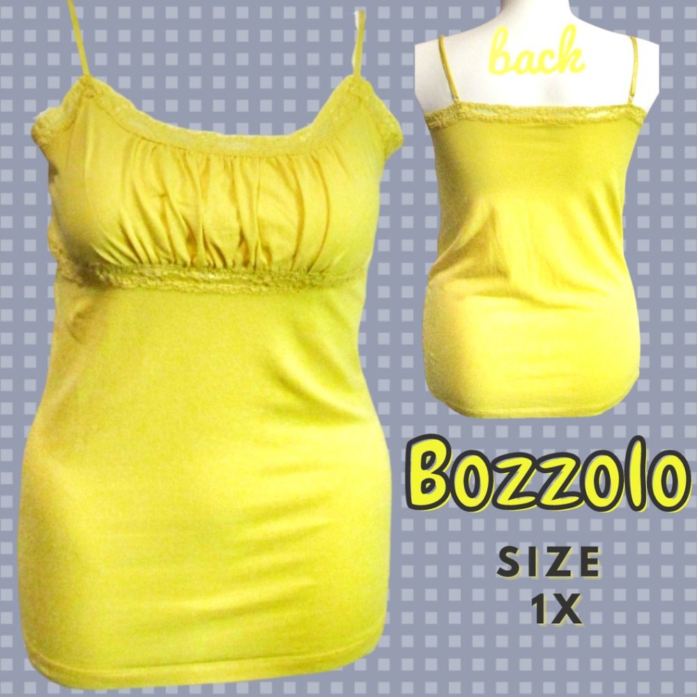 Bozzolo Women's Yellow Tank Top Size 1X